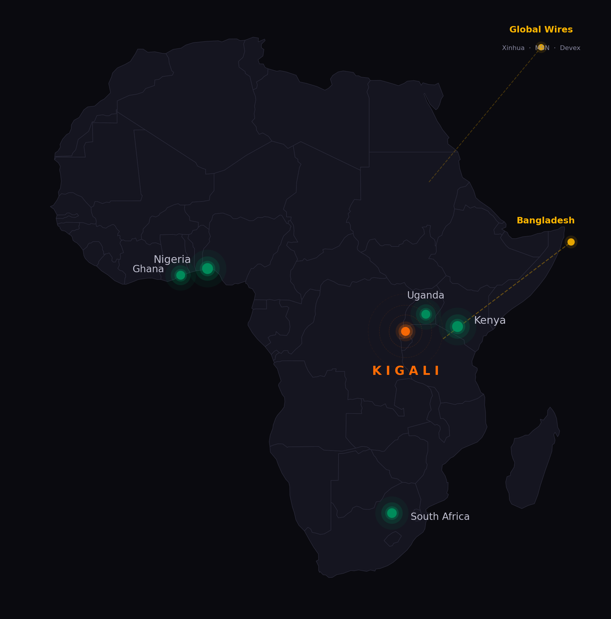 ACG media coverage map across Africa and beyond